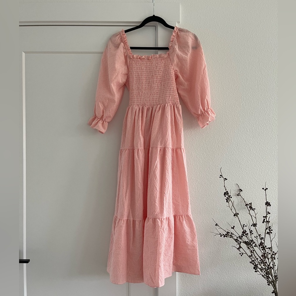 PRAIRIE GIRL MIDI DRESS PINK